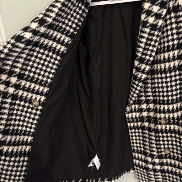 Ann Taylor Black & Ivory Houndstooth Relaxed Wool-Blend Jacket – Size S - Picture 11 of 12